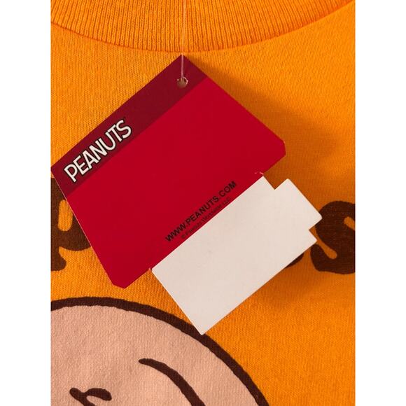 Peanuts T-Shirt Gold Charlie Brown Snoopy Hugs Graphic Unisex Comics Tee XL - Picture 4 of 6